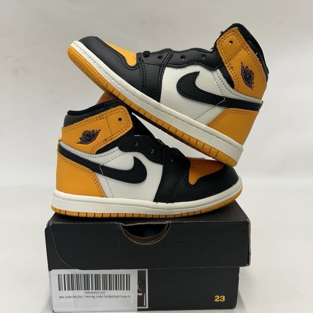 Nike Air Jordan 1 Retro High OG TD “Taxi/Yellow Toe” - Picture 1 of 6